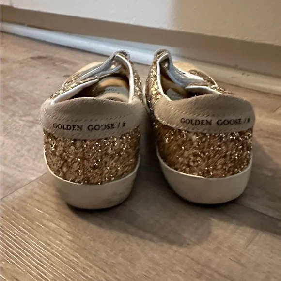 Golden Goose Girl’s Old School Glitter & Suede Grip-Strap Sneakers size EU 32 - Picture 6 of 9